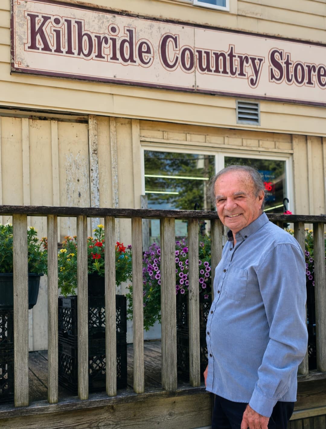 Mark Carr outside the Kilbride Country Store in rural Burlington